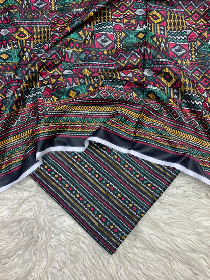 3Pc Printed Lawn Unstitched Suit 6224