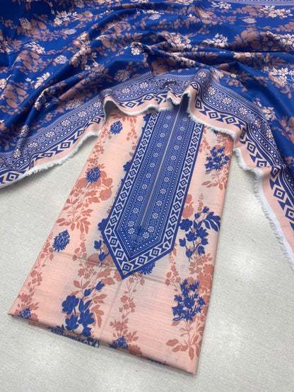 2Pc Slub Khaddar Kameez & Dupatta Suit 6237