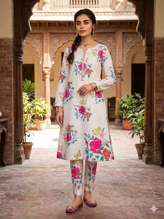 2Pc Stylo Lawn Allover Printed Suit Vol-0011