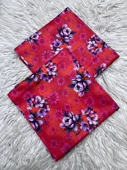 2Pc Lawn Allover Digital Printed Unstitched Suit Vol-0145