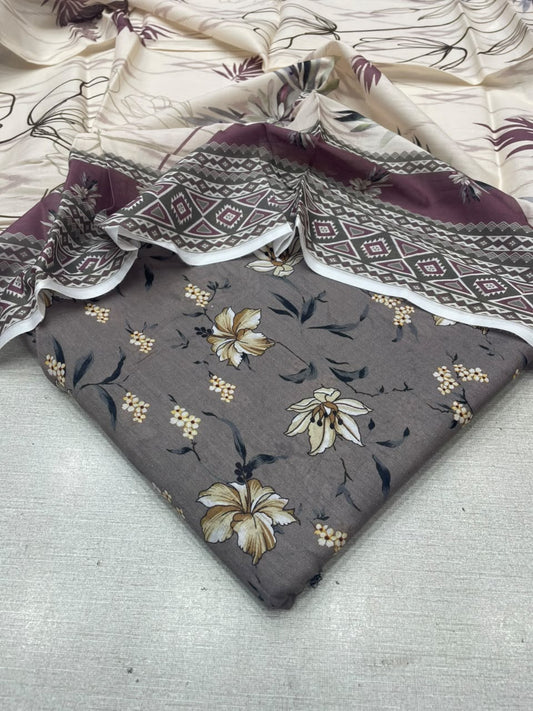 3Pc Same Digital Printed Lawn Suit 5235