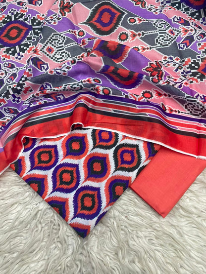 3Pc Lawn Digital Printed Unstitched Suit 15