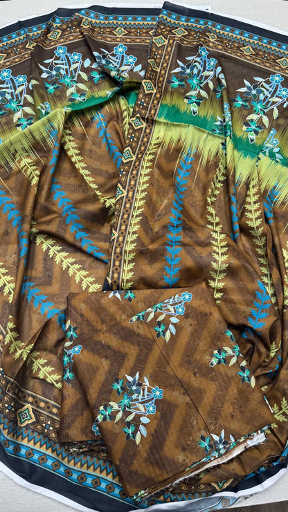 3Pc Bana Doria Allover Lawn Suit #35141
