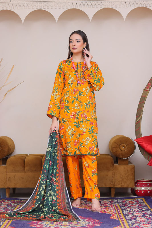 3Pc Supima Lawn Suit  - #41054