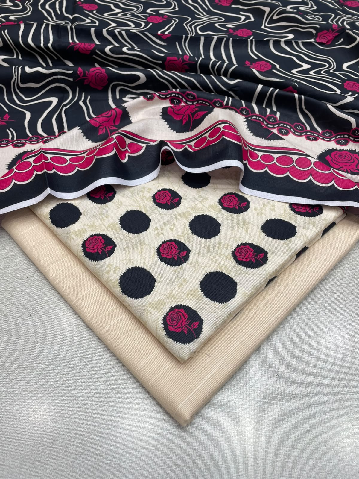 3Pc Slub Khaddar Unstitched Suit 25