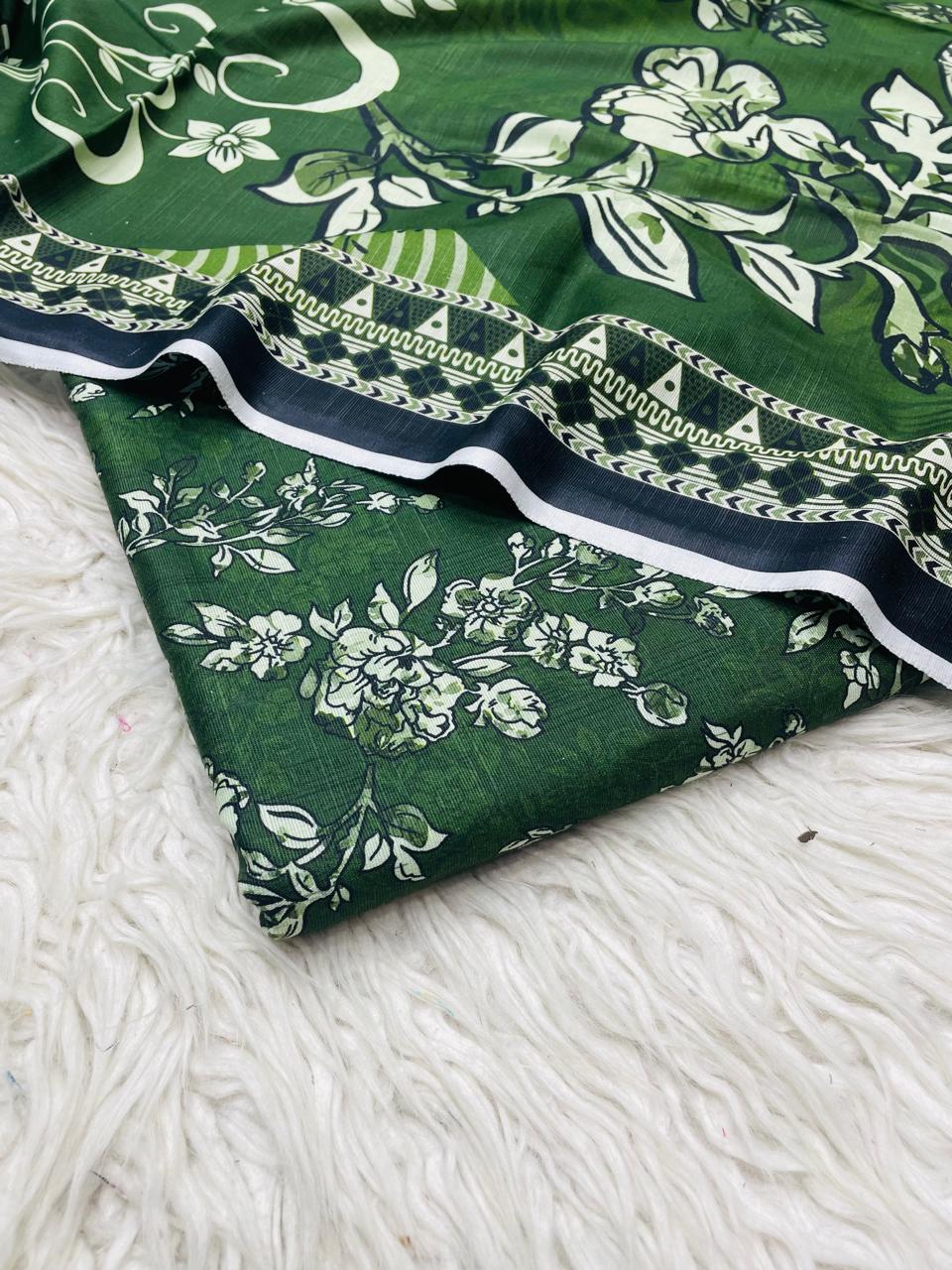 3 PC Slub Khaddar Allover Unstitched Suit Vol-0120