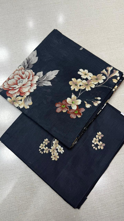 2Pc Supima Lawn Unstitched Suit D-101