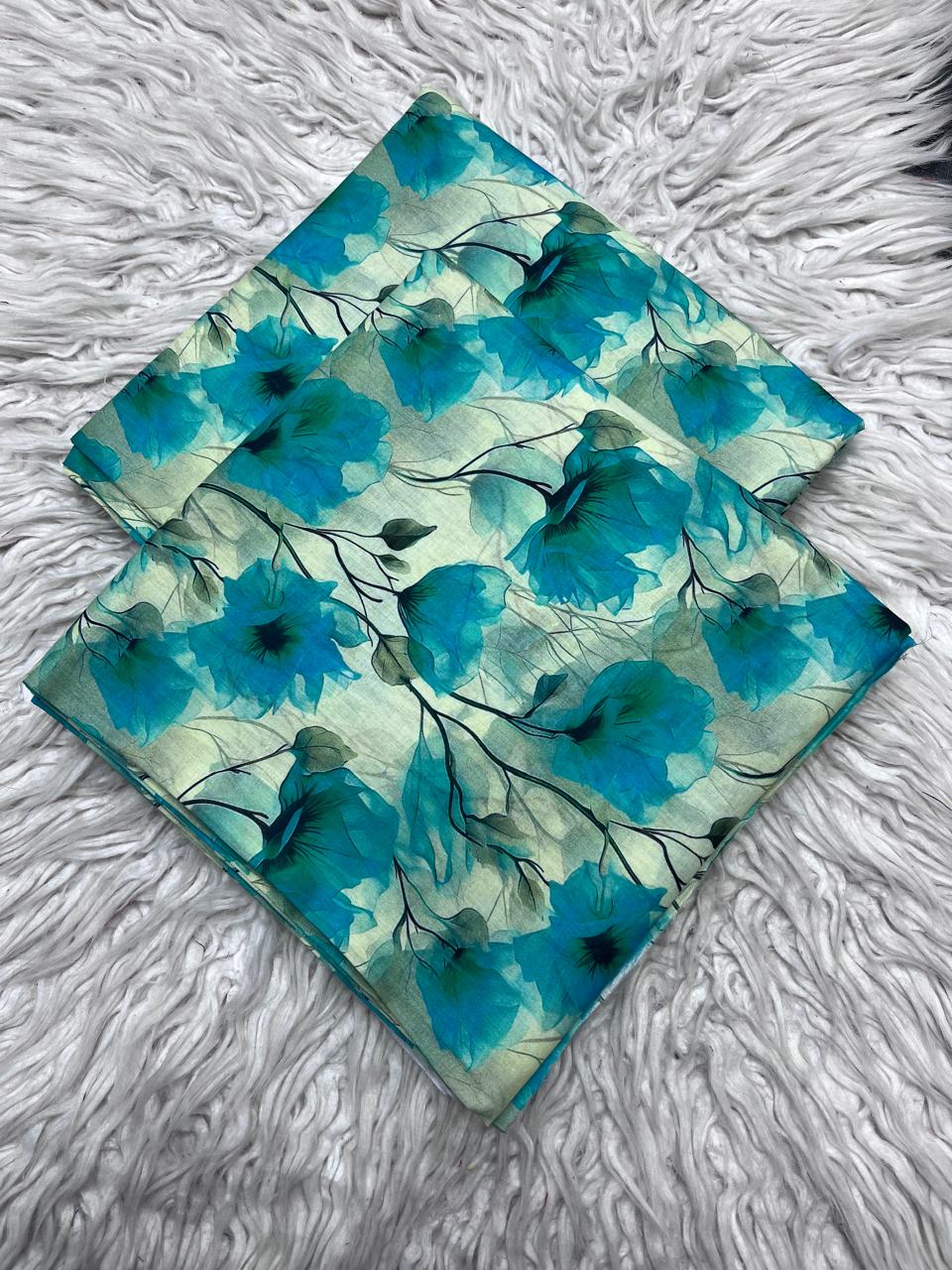 2PC Lawn Allover Digital Printed Unstitched Suit Vol-457