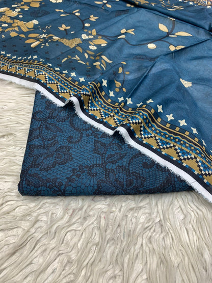 Sapphire 3Pc Bana Dora Lawn Unstitched Suit Vol-0127