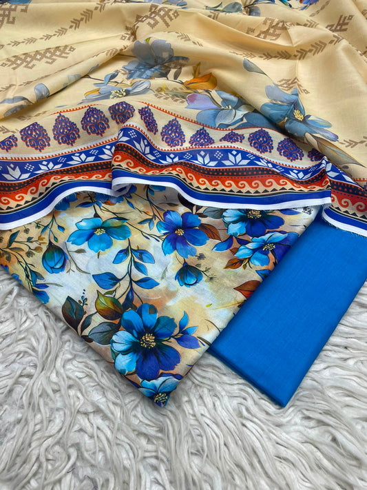 3Pc Zobia Lawn Unstitched Suit 29