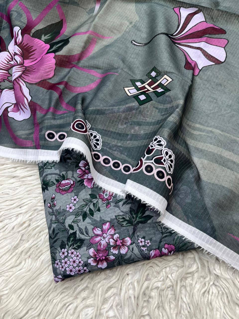 3Pc Lawn Bana Dora Suit Vol-0172