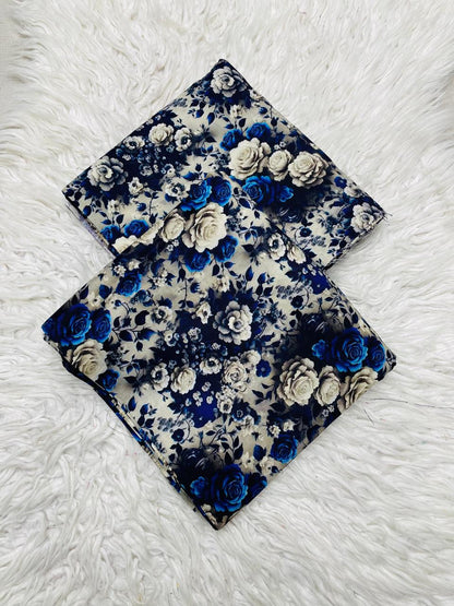 2Pc Viscose Slub Allover - Blue