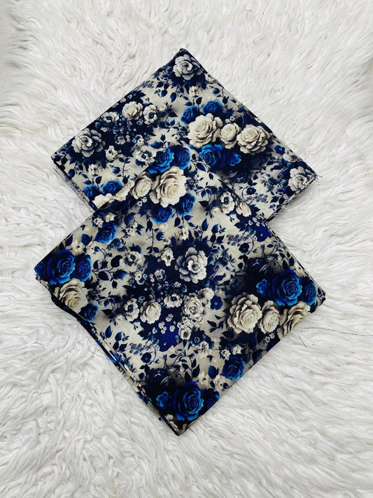 2Pc Viscose Slub Allover - Blue