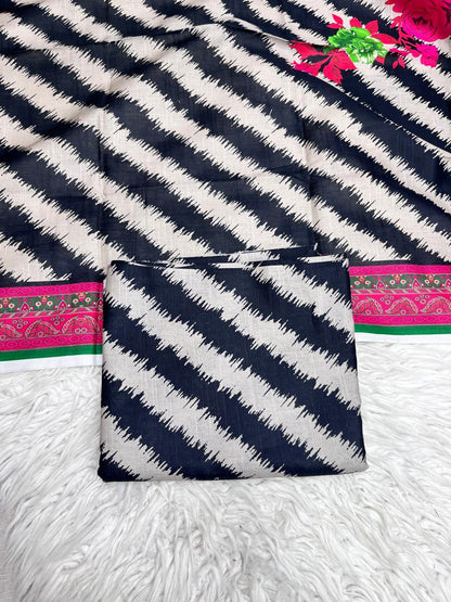 3Pc Slub Khaddar Allover Suit - #43622