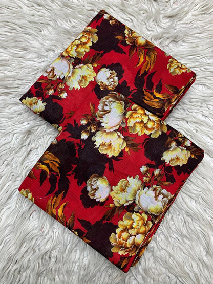 2Pc Sapphire Lawn Bana Dora Unstitched Suit Vol-479