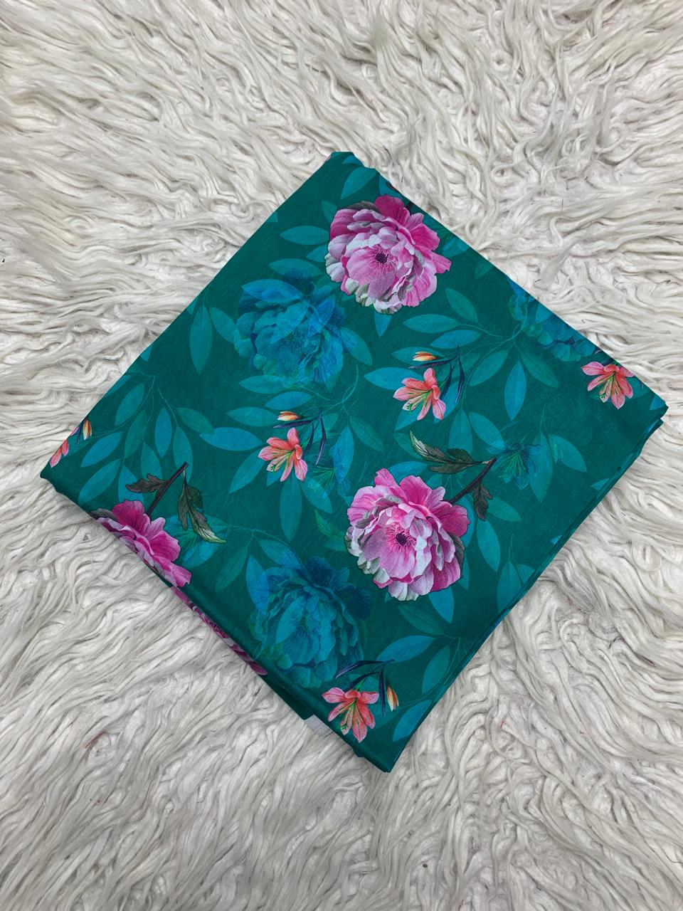 2Pc Supima Cross Slub Lawn Suit  Vol-05