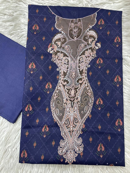 2pc Bin Noor Fab Lawn Bana Dora Kameez & Dyed Trouser Suit Vol-45