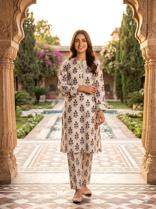 Gul Ahmad 2Pc Lawn Bana Dora Suit 495