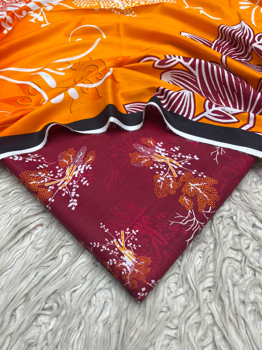 3Pc Same Digital Printed Lawn Suit 15