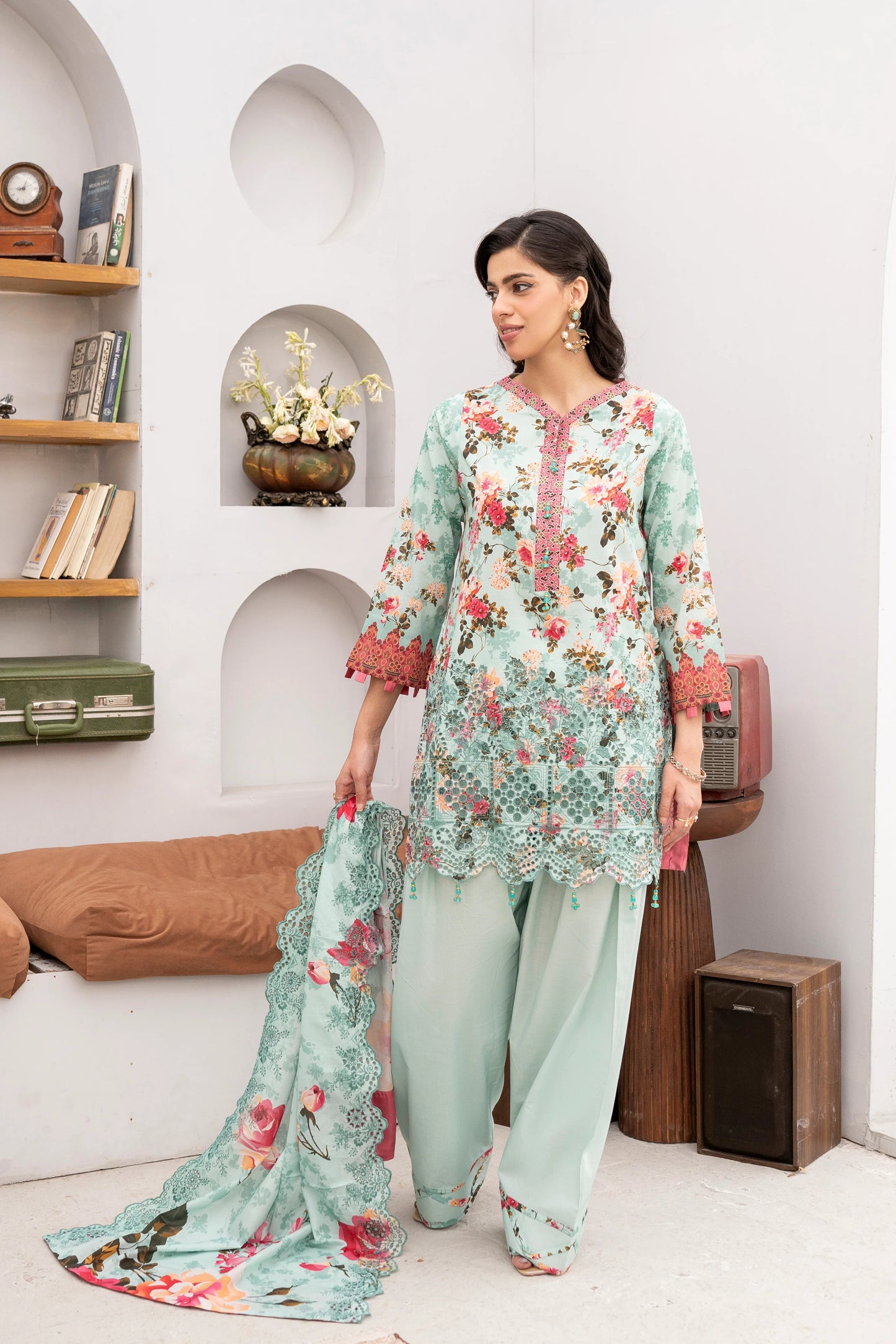 3Pc Firdous Lawn Unstitched - D #706