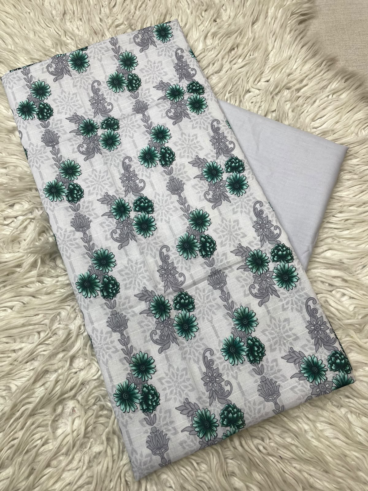 2Pc Printed Lawn Unstitched Suit 1250