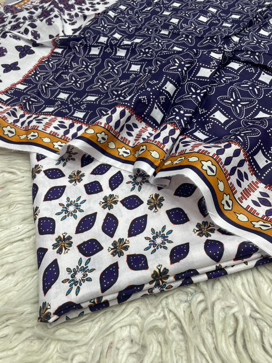 2Pc Lawn Kameez & Duppata Printed Suit  Vol-3209