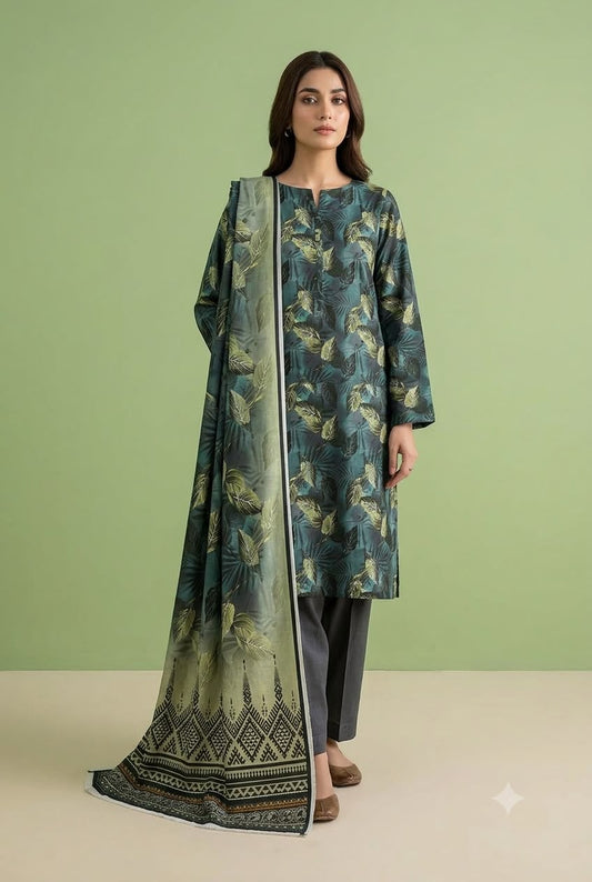 3Pc Slub Khaddar Unstitched Suit 24