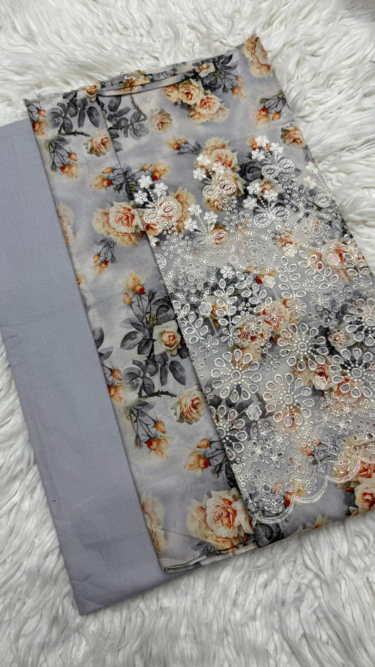 Firdous - Embroidered - Printed - Lawn - 2pc - D773