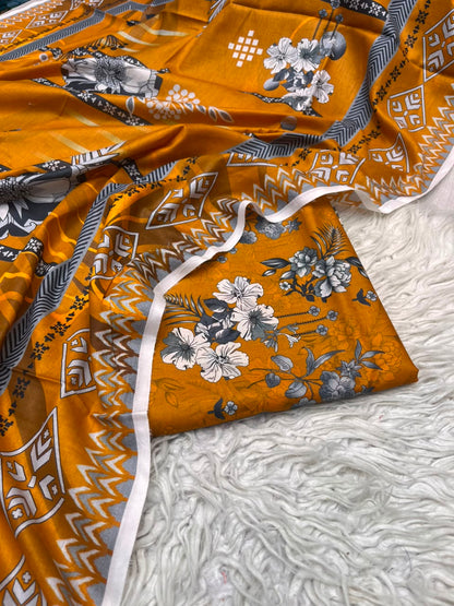 3Pc Same Digital Printed Lawn Suit 15