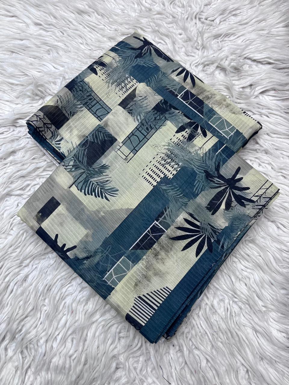 2Pc Sapphire Lawn Bana Dora Allover Unstitched Suit Vol-0119