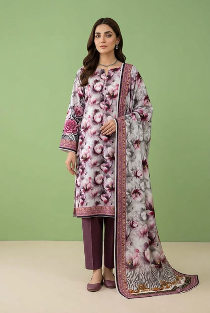 3Pc Slub Khaddar Unstitched Suit 24