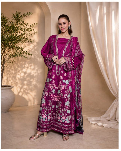 NOURA LUXURY ROYALE EMBROIDERED DRESS