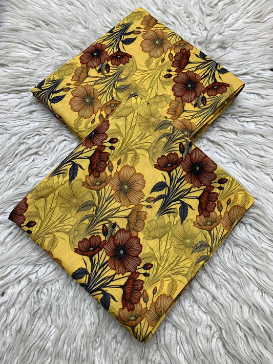 2Pc Sapphire Lawn Bana Dora Unstitched Suit Vol-479