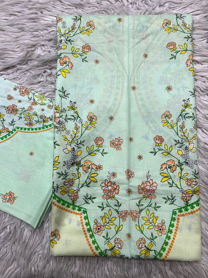 2Pc Supima Lawn Kameez & Trouser Printed Suit  Vol-02
