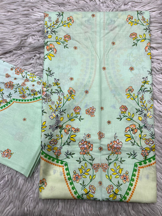 2Pc Supima Lawn Kameez & Trouser Printed Suit  Vol-02