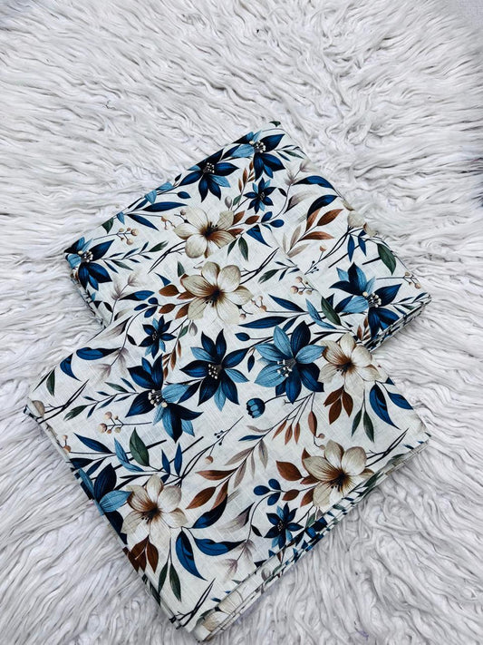 2Pc Slub Khaddar Allover Unstitched Suit Vol-0137