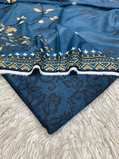 Sapphire 3Pc Bana Dora Lawn Unstitched Suit Vol-0127