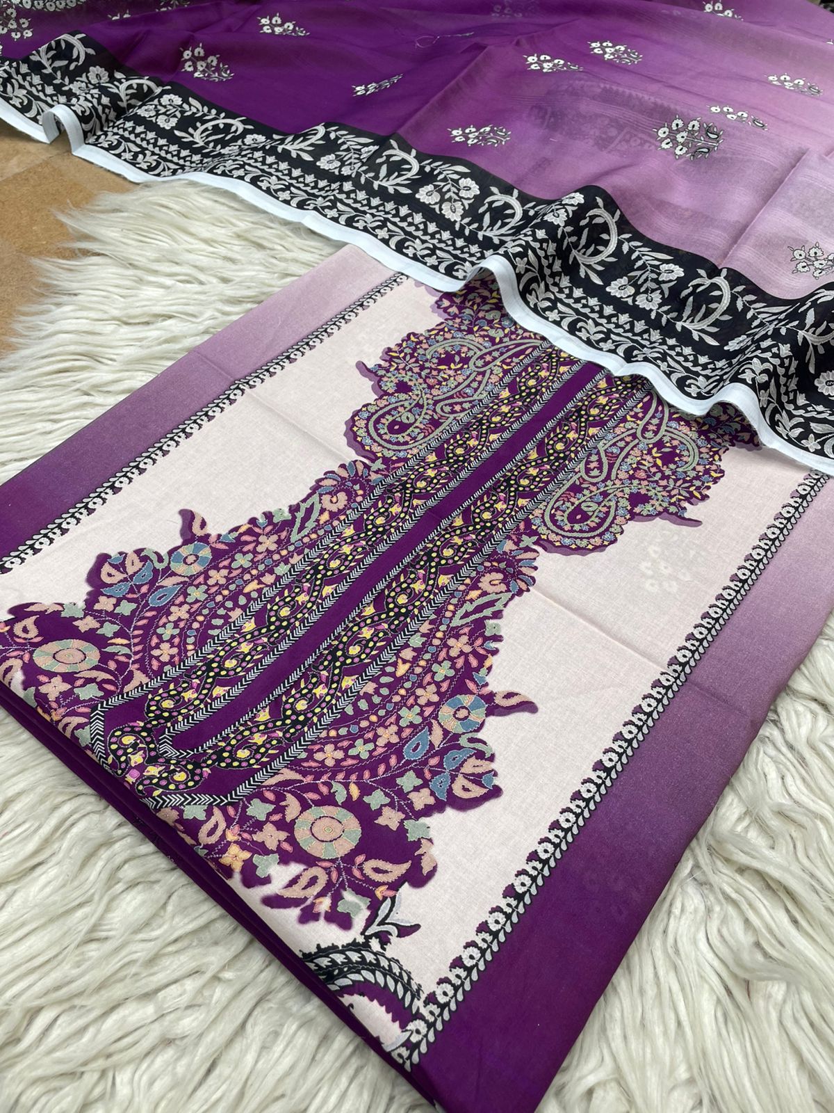 2Pc Bin Noor Fab Lawn Kameez & Dupatta Vol-64