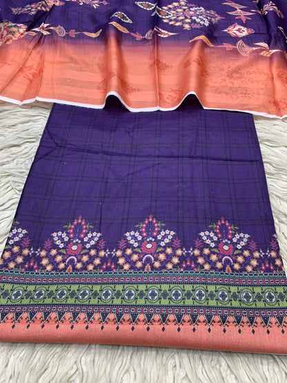 2Pc Lawn Kameez & Dupatta Printed Suit Vol-620