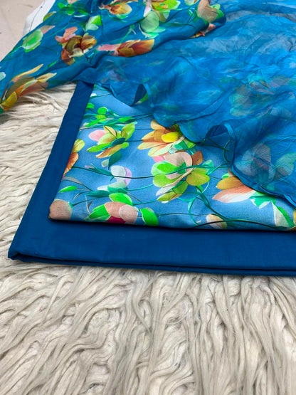90x88 3Pc Premium Lawn Suit Vol-0020