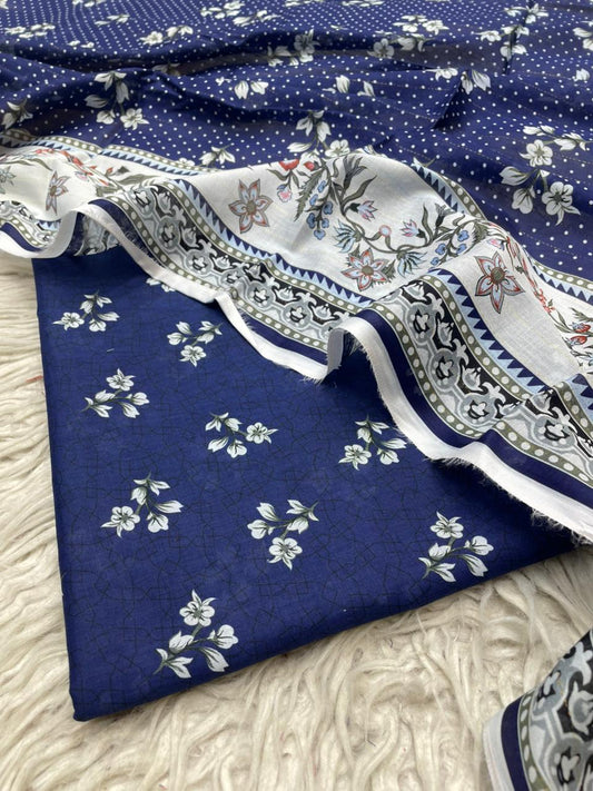 2Pc Lawn Kameez &  Zari Duppata Suit Vol-0169