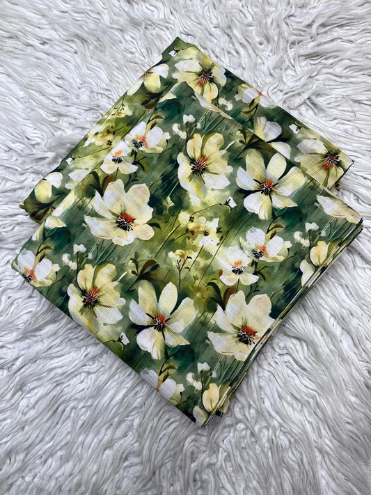 2Pc Bana Dora Linen Allover Suit Vol-406