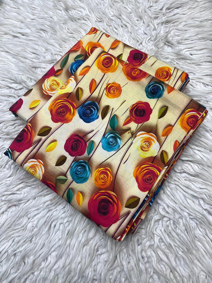 2Pc Bana Dora Linen Allover Suit Vol-6181