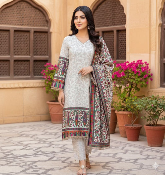3Pc Stylo Lawn Printed Vol-0011