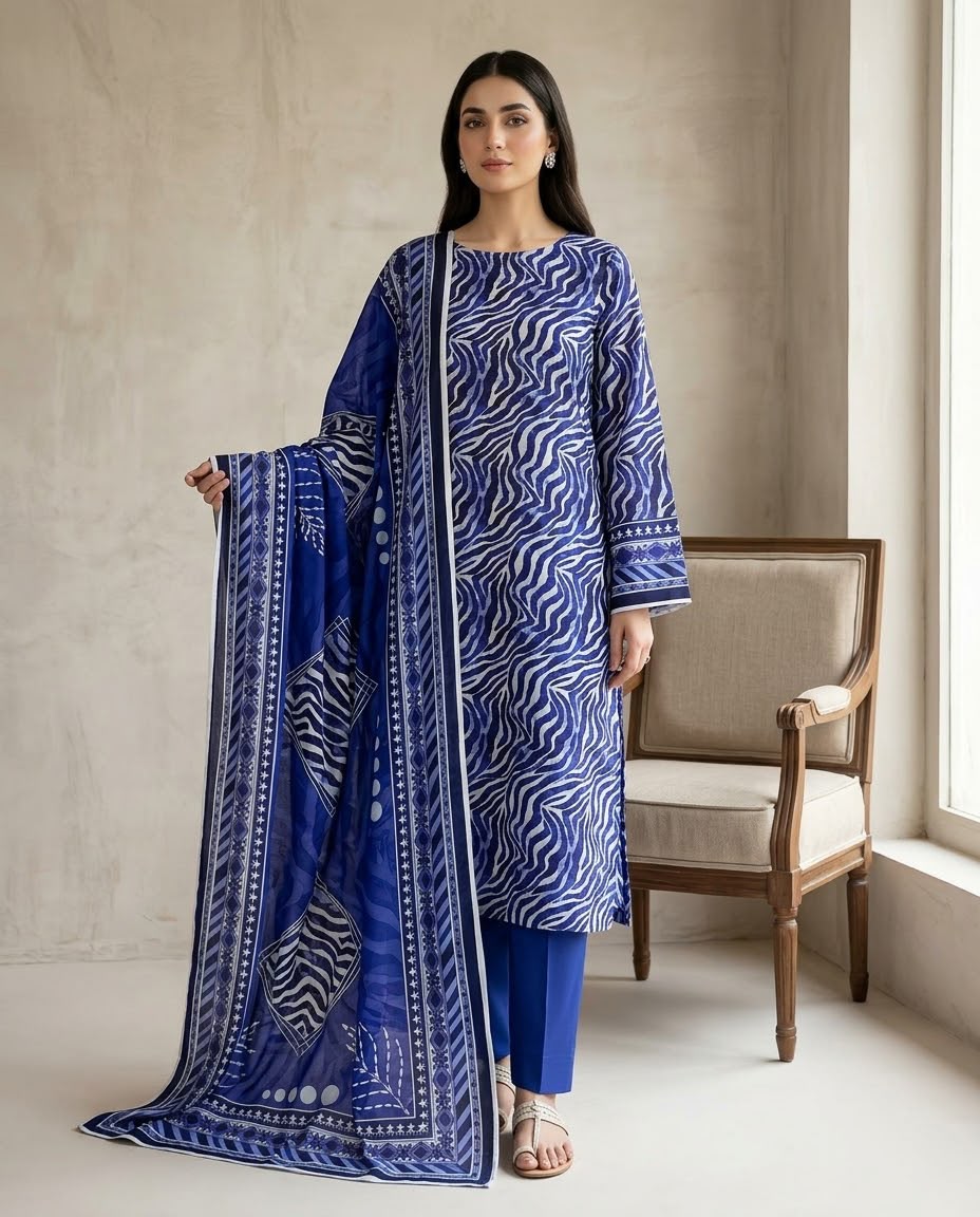 3Pc Zobia Lawn Unstitched Suit 29