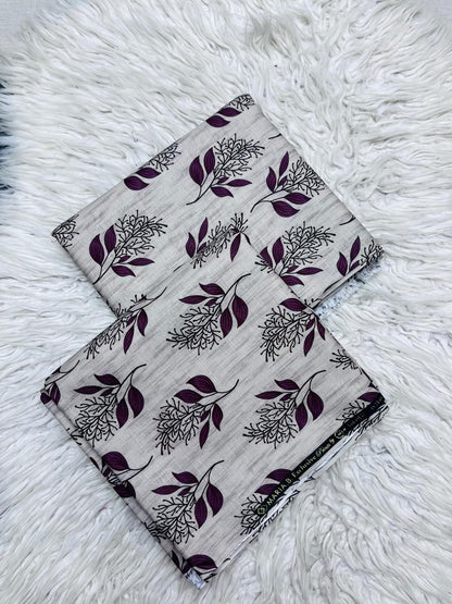 2Pc Slub Khaddar Allover Unstitched Suit Vol-0137