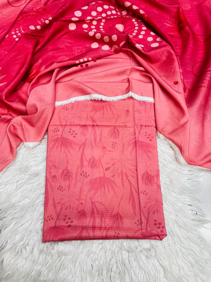 2 PC LINEN BANA DORA AL KARAM KAMEEZ & DUPATTA VOL-3169