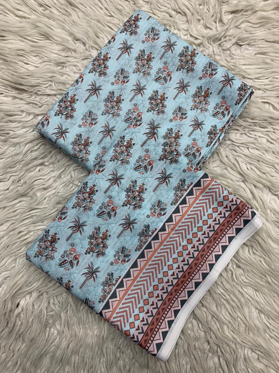 2Pc Sapphire Lawn Bana Dora Unstitched Suit Vol-05