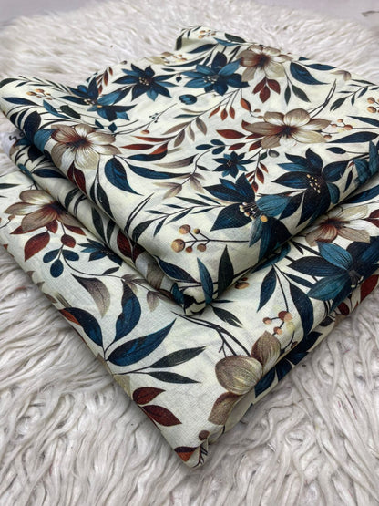 2Pc Silvery Lawn Digital Printed Suit 544