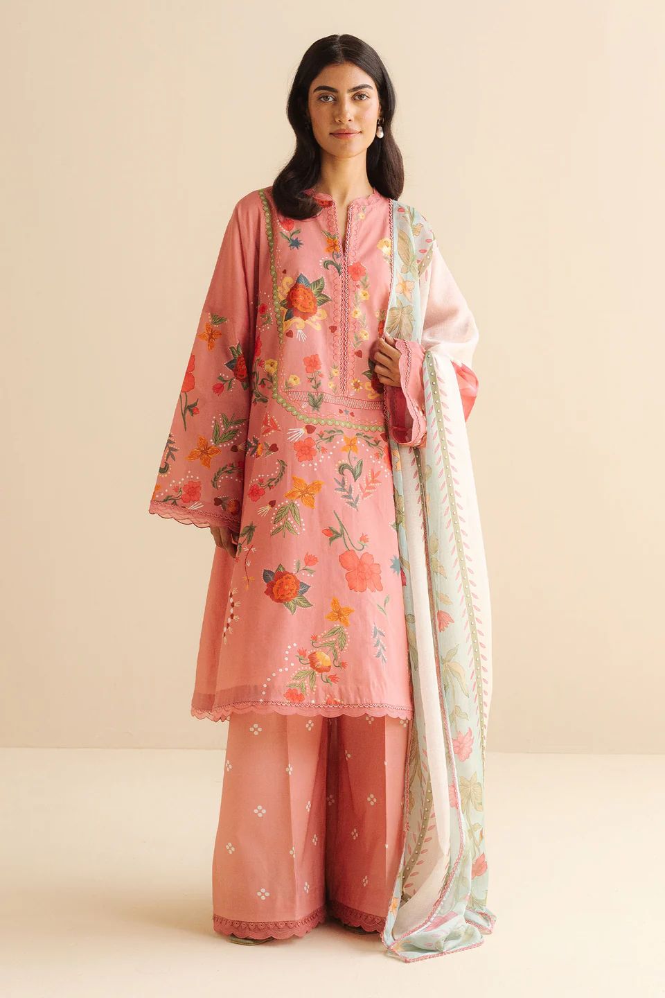 2 Piece Supima Lawn Kameez & Dupatta 39855